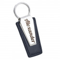 Gepersonaliseerde Leren Sleutelhanger met Metalen Plaat Gepersonaliseerde Leren Sleutelhanger met Metalen Plaat