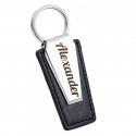 Gepersonaliseerde Leren Sleutelhanger met Metalen Plaat Gepersonaliseerde Leren Sleutelhanger met Metalen Plaat