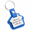 Gepersonaliseerde Gegraveerde Huis Sleutelhanger met Leer Gepersonaliseerde Gegraveerde Huis Sleutelhanger met Leer