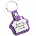 Gepersonaliseerde Gegraveerde Huis Sleutelhanger met Leer Gepersonaliseerde Gegraveerde Huis Sleutelhanger met Leer