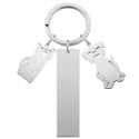 Gepersonaliseerde Gegraveerde Rechthoekige Sleutelhanger met Honden en Katten Bedeltjes Gepersonaliseerde Gegraveerde Rechthoekige Sleutelhanger met Honden en Katten Bedeltjes