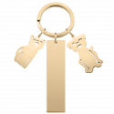 Gepersonaliseerde Gegraveerde Rechthoekige Sleutelhanger met Honden en Katten Bedeltjes Gepersonaliseerde Gegraveerde Rechthoekige Sleutelhanger met Honden en Katten Bedeltjes