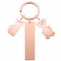 Gepersonaliseerde Gegraveerde Rechthoekige Sleutelhanger met Honden en Katten Bedeltjes Gepersonaliseerde Gegraveerde Rechthoekige Sleutelhanger met Honden en Katten Bedeltjes