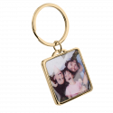Gepersonaliseerde Luxe Vierkante Sleutelhanger met Foto Gepersonaliseerde Luxe Vierkante Sleutelhanger met Foto