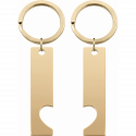Gepersonaliseerde Hart Gegraveerde Sleutelhanger voor Koppel