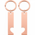 Gepersonaliseerde Hart Gegraveerde Sleutelhanger voor Koppel