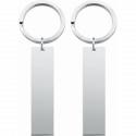 Gepersonaliseerde Sleutelhanger met 2 Gegraveerde Rechthoeken Gepersonaliseerde Sleutelhanger met 2 Gegraveerde Rechthoeken