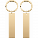 Gepersonaliseerde Sleutelhanger met 2 Gegraveerde Rechthoeken Gepersonaliseerde Sleutelhanger met 2 Gegraveerde Rechthoeken