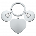 Gepersonaliseerd Gegraveerd Hart met 2 Geboortestenen Sleutelhanger Gepersonaliseerd Gegraveerd Hart met 2 Geboortestenen Sleutelhanger