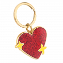 Gepersonaliseerde Gegraveerde Hart Sleutelhanger met Glitters Gepersonaliseerde Gegraveerde Hart Sleutelhanger met Glitters