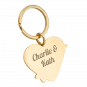 Gepersonaliseerde Gegraveerde Hart Sleutelhanger met Glitters Gepersonaliseerde Gegraveerde Hart Sleutelhanger met Glitters