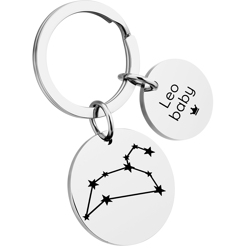 Gepersonaliseerde Ronde Sleutelhanger met Sterrenbeeld