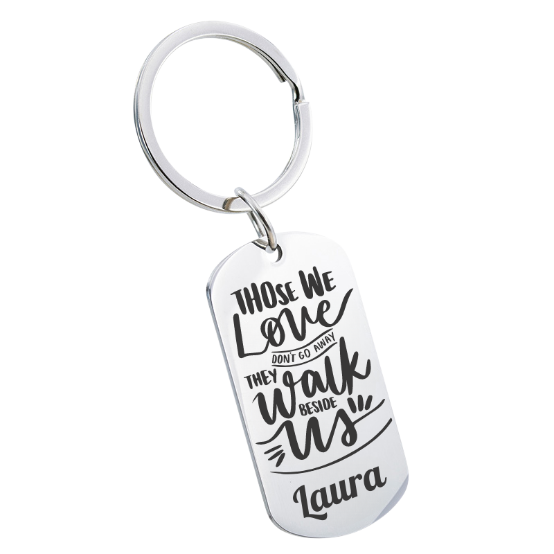 Gepersonaliseerde Gedenkfoto Gegraveerde Sleutelhanger