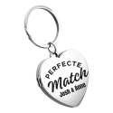 Gepersonaliseerde Sleutelhanger met Hartje voor Koppel - Perfecte Match Gepersonaliseerde Sleutelhanger met Hartje voor Koppel - Perfecte Match