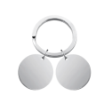 Sleutelhanger met Twee Rondjes - Personaliseer met de Foto's en namen van twee Huisdieren Sleutelhanger met Twee Rondjes - Personaliseer met de Foto's en namen van twee Huisdieren
