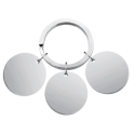 Sleutelhanger met Drie Rondjes - Personaliseer met de Foto's en namen van drie Huisdieren Sleutelhanger met Drie Rondjes - Personaliseer met de Foto's en namen van drie Huisdieren