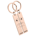 Schattige Bijpassende Sleutelhangers voor Geliefden - Gepersonaliseerd met Initialen en Speciale Datum Schattige Bijpassende Sleutelhangers voor Geliefden - Gepersonaliseerd met Initialen en Speciale Datum